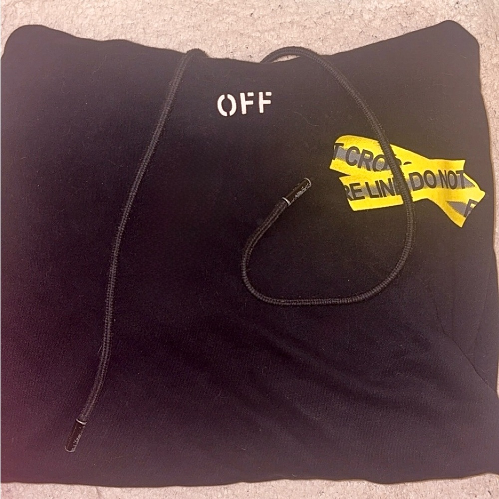 Off-White Fire Line / Do Not Cross Hoodie